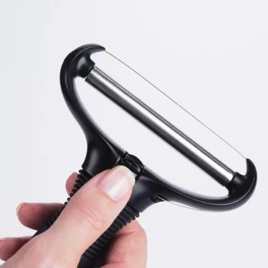 OXO Wire Cheese Slicer with Replaceable Wires: Metal, Dishwasher-Safe, 3 Blades, Black, Kitchen Wire Slicer image {1}