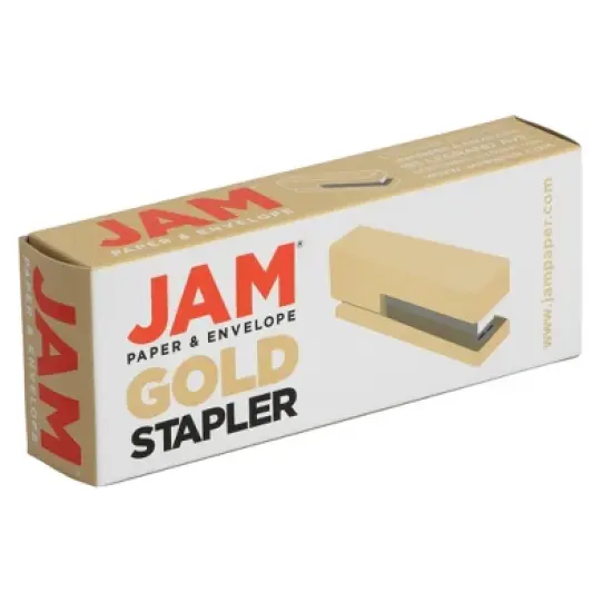 JAM Paper Modern Desk Stapler - Gold: Office Supplies, Plastic, Clips & Fasteners, 1.12" Height, 2.5" Width image {4}