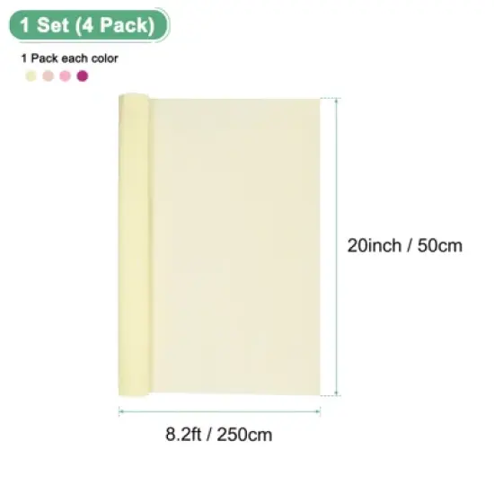 Unique Bargains Durable Soft Flexible Thickened Crepe Paper 4 Pcs image {2}