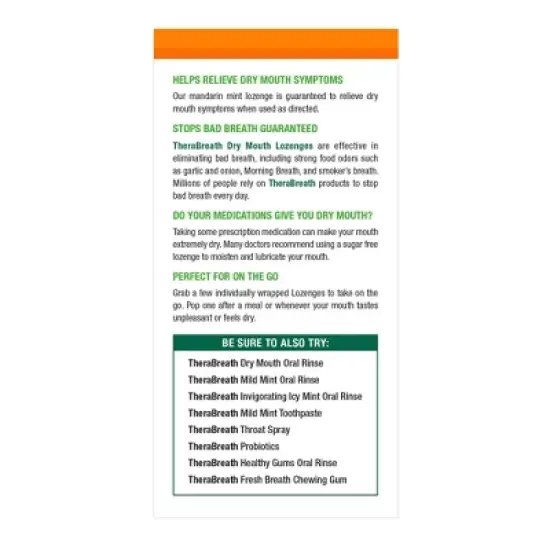 TheraBreath Dry Mouth Mint Lozenges - 100ct image {3}