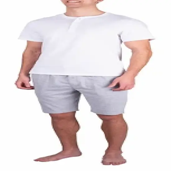 SLEEPHERO Men's Short Sleeve Henley Short Pajama Set image {1}
