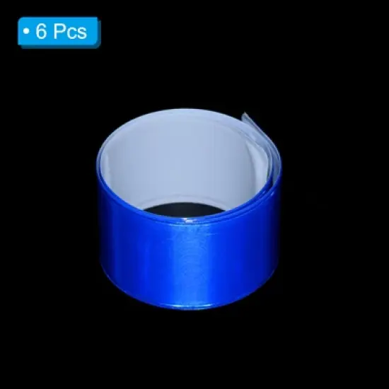 Unique Bargains High Visibility Reflective Arm Wrist Ankle Bands for Night Running 6 Pcs image {2}