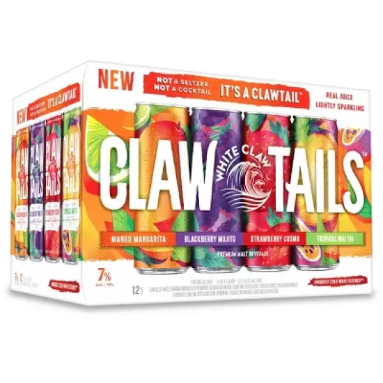 White Claw Hard Seltzer Clawtails Variety Flavored Alcoholic Beverages - 12pk/12 fl oz Cans image {7}