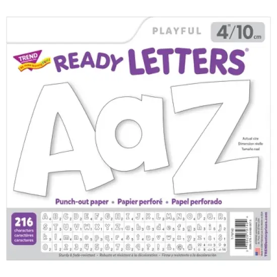 TREND White 4" Playful Combo Ready Letters&reg;, 216 Pieces image {1}