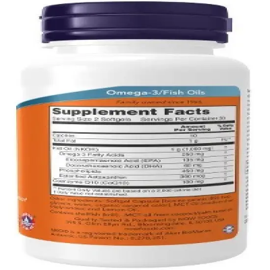 Krill & CoQ10 by Now Foods  -  60 Softgel image {1}