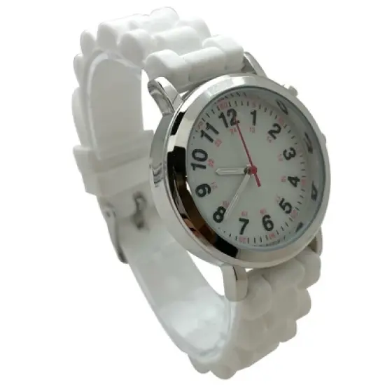Olivia Pratt Luminous Dial Easy Read Medical Professionals Silicone Band Women Watch image {2}