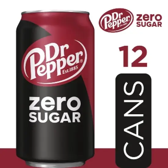 Dr Pepper Zero Sugar Soda - 12pk/12 fl oz Cans image {3}