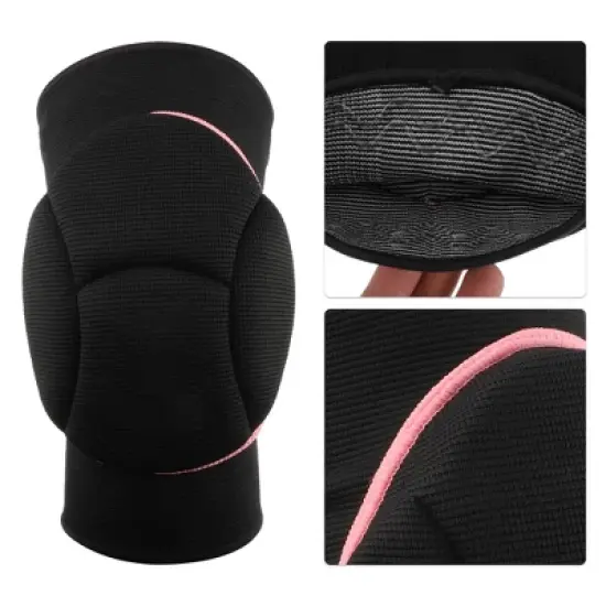 Unique Bargains Sporting Protective Knee Pad Breathable Flexible Knee Support Compression Sleeve Brace for Football Volleyball Dance 1 Pair image {4}