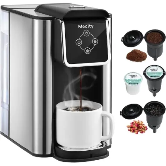Mecity 3-in-1 Coffee Maker, K-Cup/Ground Compatible, 50oz Reservoir, 1150W image {2}