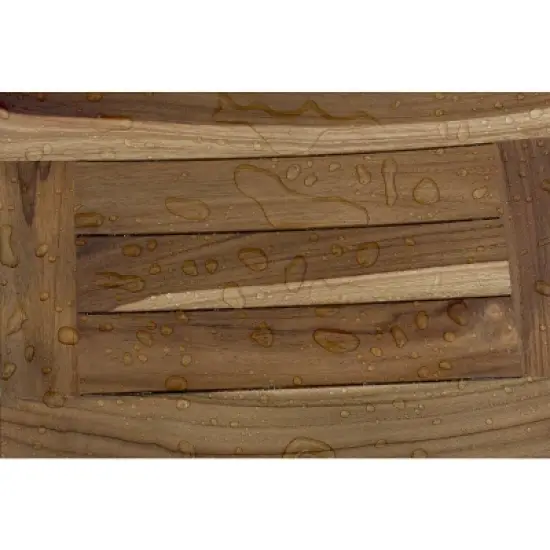 EcoDecors&reg; Satori&reg; 18" Teak Wood Shower Bench with Shelf in EarthyTeak Finish - Target Plus Natural 18"L x 12"D x 18"H image {9}