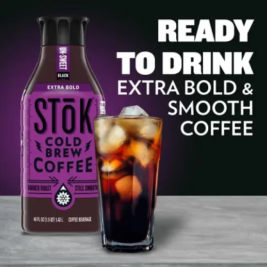 SToK Extra Bold Unsweetened Cold Brew Coffee - 48 fl oz image {5}