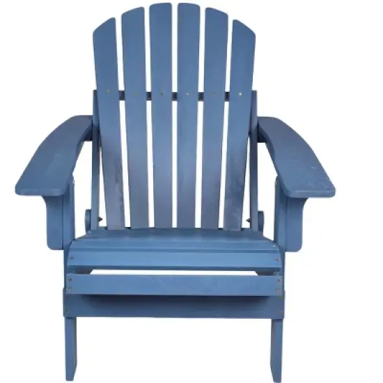 Whisen Oversized Wooden Adirondack Chair with Pre-Assembled Back image {6}