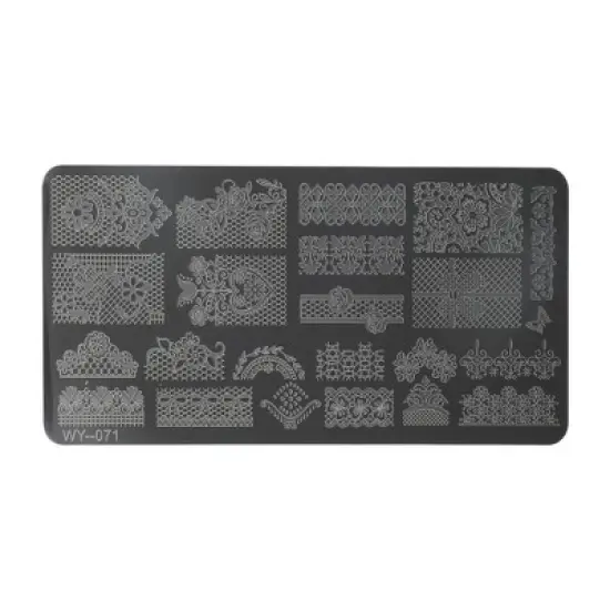 Unique Bargains Colorful Nail Art Stamp WY-071 Silver Tone 1 Pc image {5}