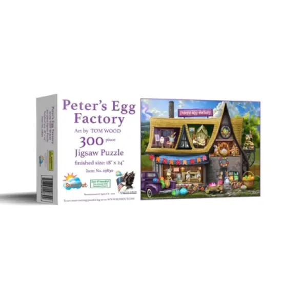 Sunsout Peter's Egg Factory 300 pc  Easter Jigsaw Puzzle 29830 image {1}