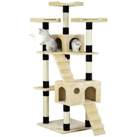 Go Pet Club 72" Cat Tree Furniture with Sisal Scratching Posts F2080 image {3}