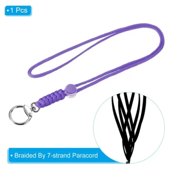 Unique Bargains Keys Whistle ID Card Holder Badge Lanyards with Rotatable Clasps 18.9" image {2}