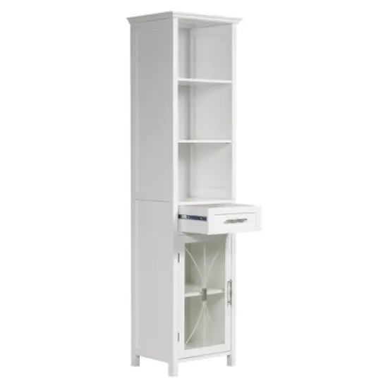 Symphony Linen Cabinet White - Elegant Home Fashions image {1}
