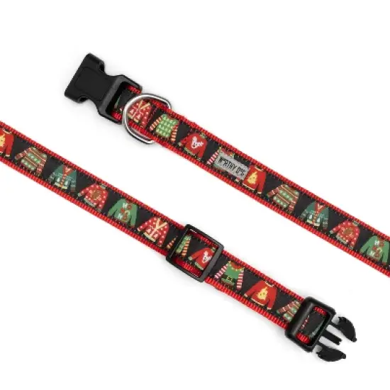 The Worthy Dog Ugly Christmas Sweaters Adjustable Dog Collar image {1}
