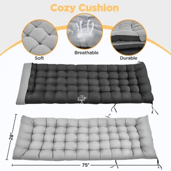 Yaheetech Folding Chair with Removable Padded Cushion and 5 Adjustable Position image {4}