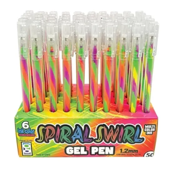 Geddes Spiral Swirl Gel Pens - 50 per display image {5}