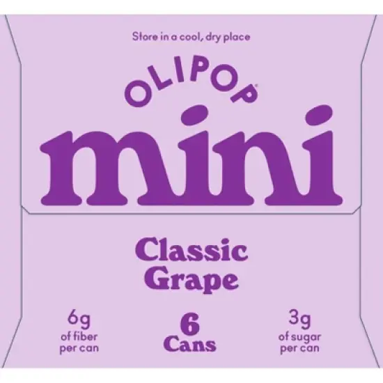 OLIPOP Mini's Classic Grape Soda - 6pk/7.5 fl oz Cans image {2}