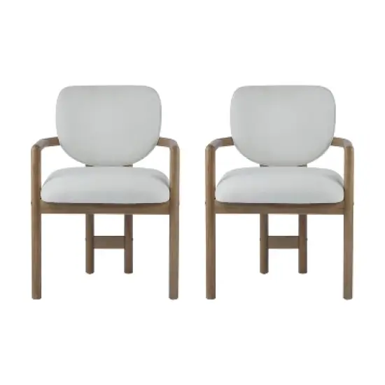 Christopher Knight Home Edge Modern Rubberwood Upholstered Dining Chairs (Set of 2) image {10}