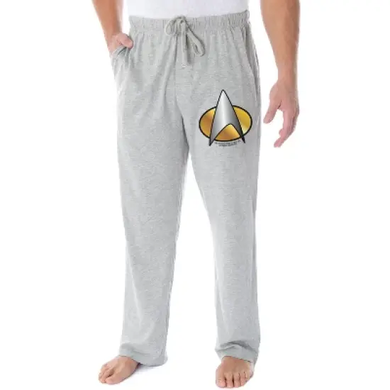 Star Trek The Next Generation Men's Starfleet Insignia Lounge Pajama Pants Heather Grey image {3}