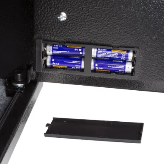 Fleming Supply Fingerprint Entry Electronic Safe - 13.8" x 9.8" x 9.8", Black image {5}