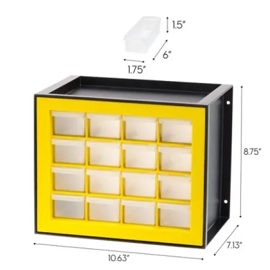 IRIS Drawer Parts Cabinet Black/Yellow image {10}
