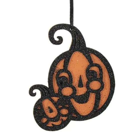 Holiday Ornament 4.75 In Jolly Halloween Ornaments Halloween Tree Ornament , Halloween Decor Black Cat Pumpkin Moon (4PC) image {3}