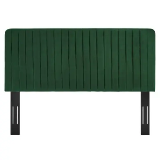Milenna Channel Tufted Performance Velvet Panel Headboard - Modway image {3}