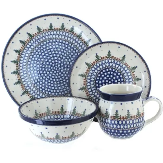 Blue Rose Polish Pottery Ceramika Artystyczna Dinnerware (16 PC) image {23}