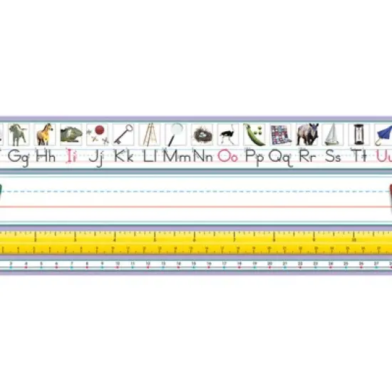 North Star Teacher Resources Adhesive Primary Traditional Manuscript Desk Plates, 17.5" x 4", Pack of 36 image {3}
