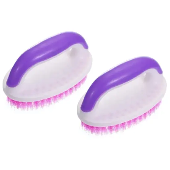 Unique Bargains Plastic Shoe Carpet Floor Cleaning D Handle Laundry Scrub Brushes 2 Pcs image {6}