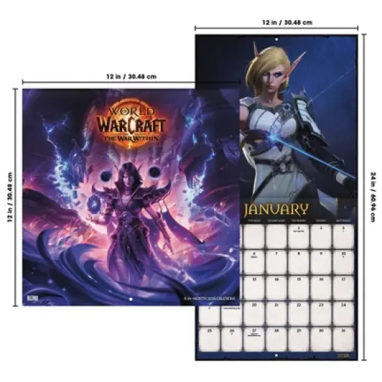 Trends International 2026 World of Warcraft 12"x12" Wall Calendar image {6}