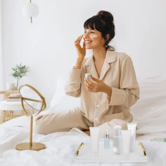 Unique Bargains Plastic Modern Rectangular Serving Trays with Golden Handle image {5}