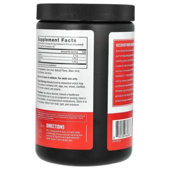 Force Factor BCAA Powder, Cherry Limeade, 7.1 oz (201 g) image {2}