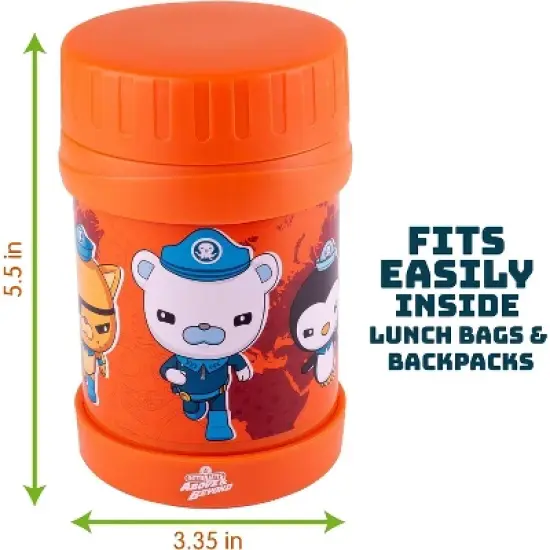 Octonauts Above & Beyond 13 oz Food Jar - Stainless Steel, Orange - Vacuum Double Wall Insulated, Leak-Proof Jar - Fits Inside All Lunch Boxes & Bags image {1}