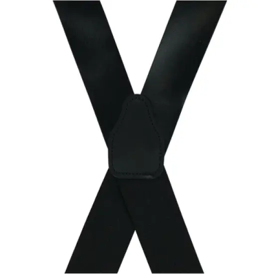 CTM Men's Big & Tall Coated Leather Wide Width Suspenders with Metal Swivel Hook Ends image {2}