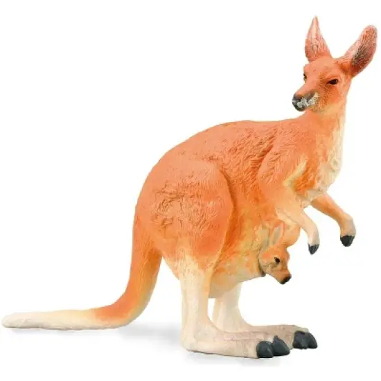 Breyer Animal Creations CollectA Wildlife Collection Miniature Figure | Kangaroo with Joey image {1}