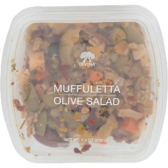 Divina Muffuletta Olive Salad - Case of 6 - 7.4 oz image {1}
