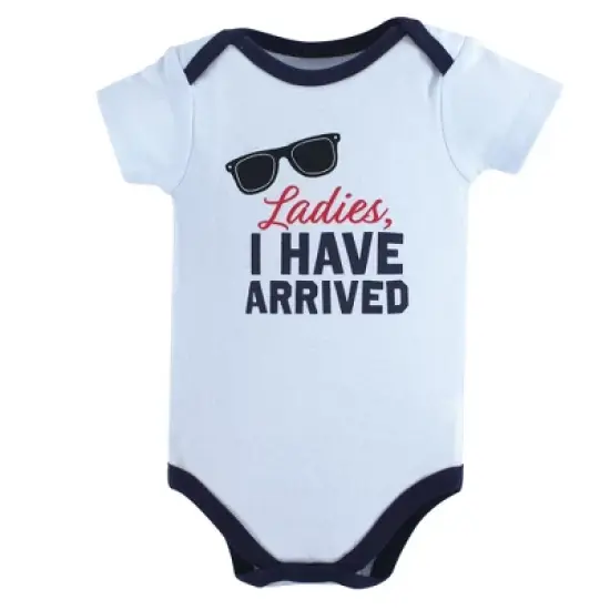 Hudson Baby Infant Boy Cotton Bodysuit and Pant Set, Ladies I Have Arrived image {2}