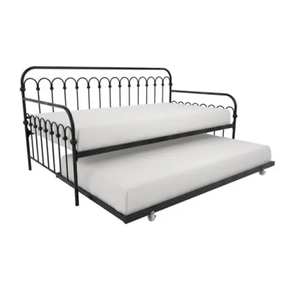 Twin Bright Pop Metal Daybed with Roll Out Trundle - Novogratz image {13}