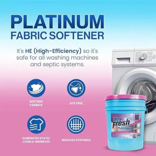 Ultra Fresh Platinum Fabric Softener for Laundry up to 640 Loads, Lavender, 5 Gallons - Fabric Odor Remover to Wash Clothes and Sheets image {2}