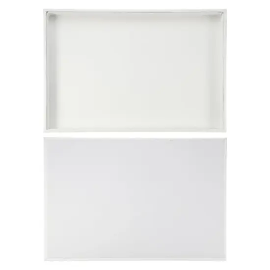 Unique Bargains PU Leather Stackable Jewelry Tray Jewelry Drawer Organizer Trays Showcase Jewelry Holder for Bracelets Earrings 1Pcs White image {4}