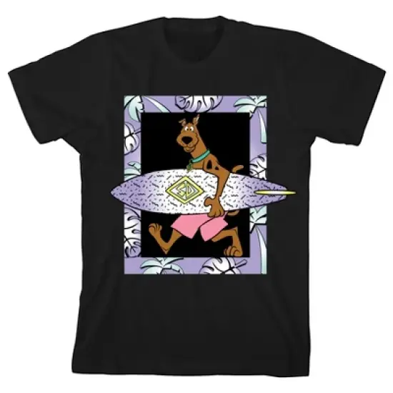 Scooby Doo Surf Black T-shirt Toddler Boy to Youth Boy image {3}