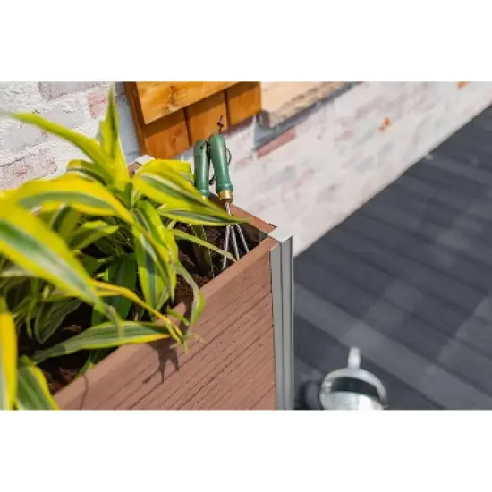 Vita 59" Wide Urbana Parklette Vinyl Planter Box: UV & Weather-Resistant, Rectangular image {2}