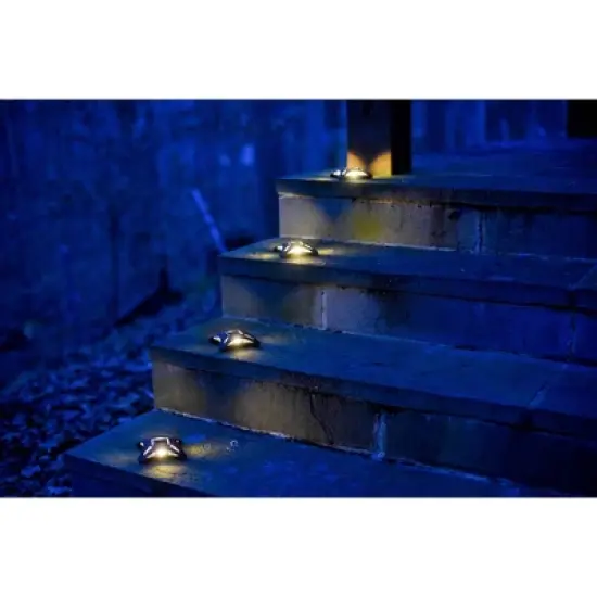 Maxsa Innovations 4pk Ninja Stars Solar Powered LED Accent Deck Lights image {5}