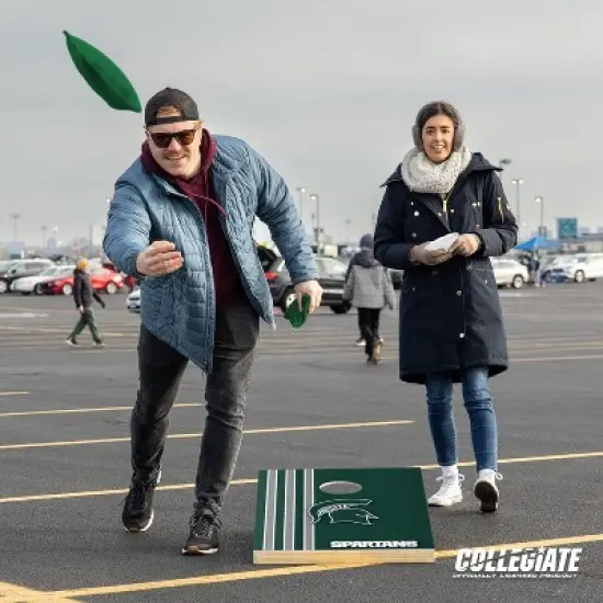 NCAA Michigan State Spartans 2'x3' Wood Cornhole Set image {6}
