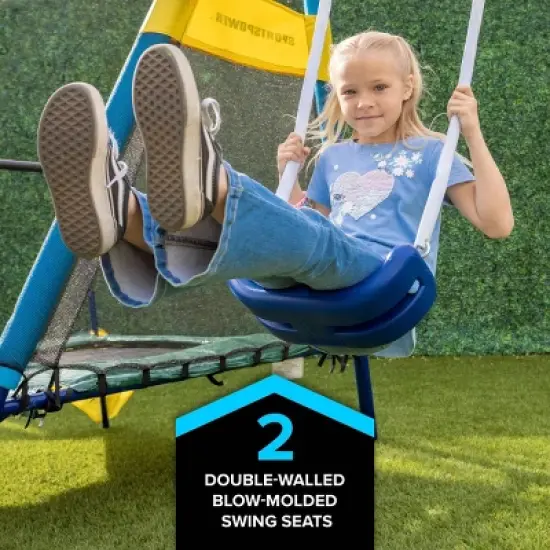Sportspower Metal Swing Set with Mini Trampoline image {7}